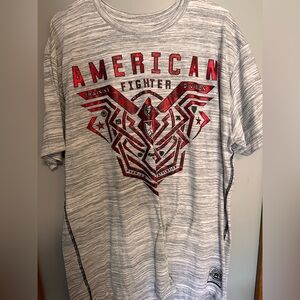 American Fighter Gray and Red Men's Shirt